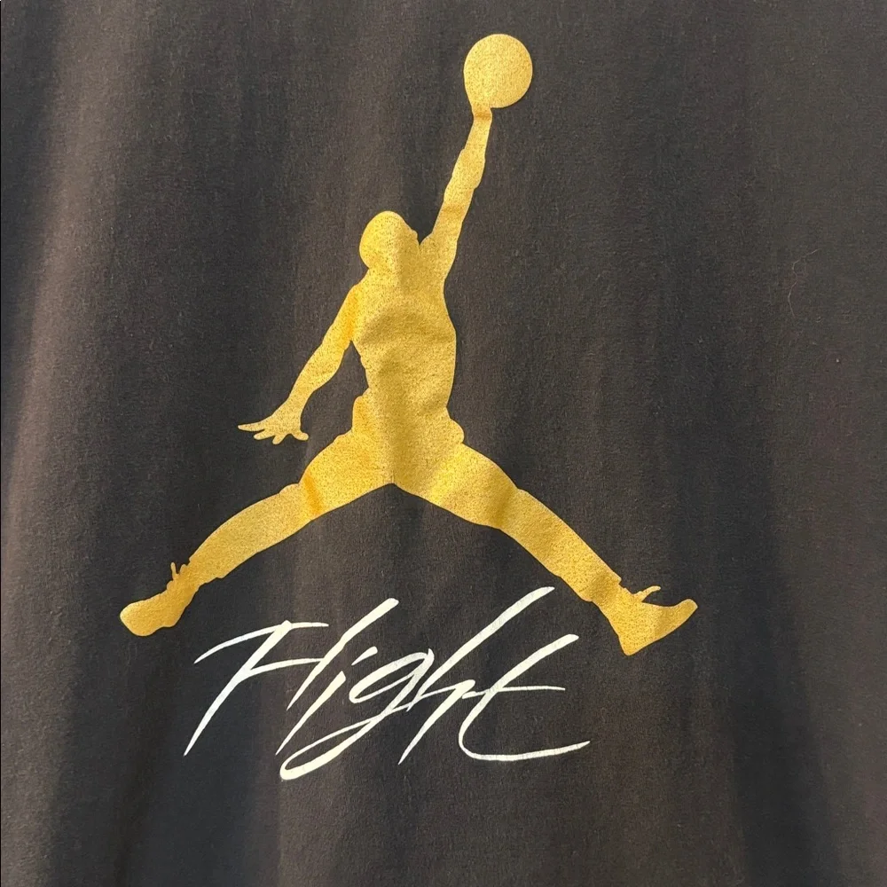 Jordan Black Tee with Gold Graphic